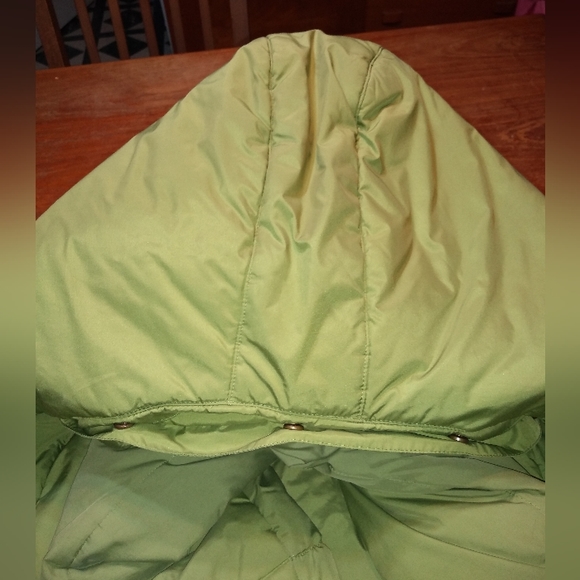Jones New York Green Studio Puffer Winter Jacket with Fur Trim Hood, Siz… - Picture 5 of 16